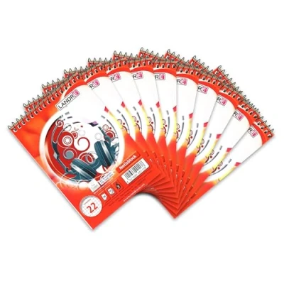 Afbeelding van Landré Spiraal notitieblok A6, geruit, 40 vellen, 70 g/m², 10 stuks