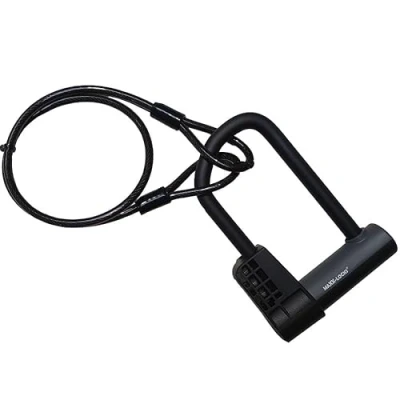 Afbeelding van Maxx Locks Huntly Beugelslot Fietsslot ART 2 20cm Inclusief 100cm Kabel Zwart