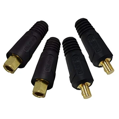 Afbeelding van RIVERWELD TIG laskabelpaneelconnector stekker DKJ35 50 &amp; EDKL35 300Amp Dinse snelkoppeling 4 stuks