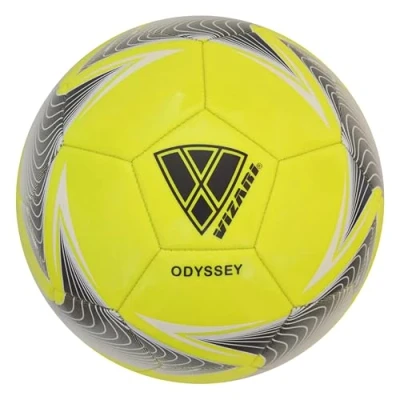Afbeelding van VIZARI ODYSSES Voetbal Geel Maat 4 Unieke Grafische Ontwerpen Voetballen voor Kinderen &amp; Volwassenen Verkrijgbaar in Kleuren
