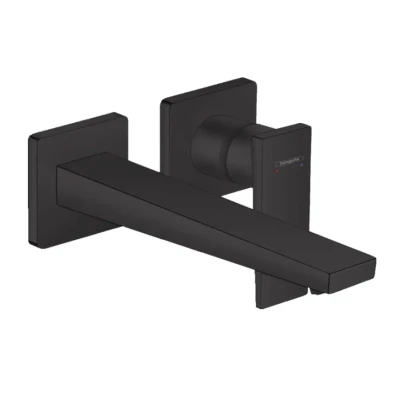 Afbeelding van Hansgrohe wastafelmengkraan metropol 2 gats mat zwart 32526670
