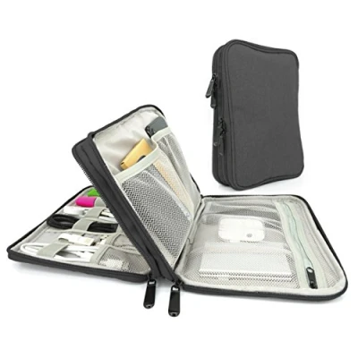 Afbeelding van MyGadget Universele Kabel Organizer Tas voor Elektronica Accessoires Reiskabel Opslag Oplaadkabel, Power Bank, Oplader, SD kaart Zwart
