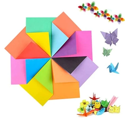 Afbeelding van 240 vellen origami papier, dubbelzijdig tweekleurig, origami, handgemaakt, knutselen, vouwpapier voor kinderen of handwerk, 15 x cm