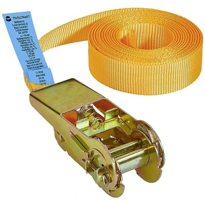 Afbeelding van TOOLCRAFT TO 6802773 Spanband (eendelig) Trekkracht (lc) vastbinden (enkel/direct): 250 daN (l x b) 5 m 25 mm Ratelinrichting EN 12195 2