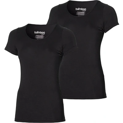 Afbeelding van Apollo ondershirt met bamboe (set van 2) zwart