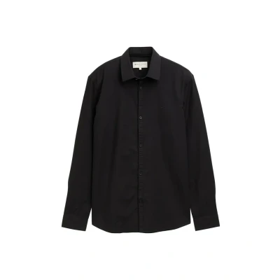Afbeelding van TOM Tailor Denim Regular FIT MIT Logostickerei Overhemd, Heren, Maat: XS, Night watch black