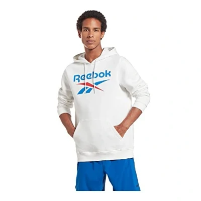 Afbeelding van Reebok Identity Stacked LOGO Hoodie, Heren, Maat: Large, White
