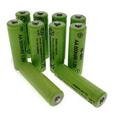 Afbeelding van Trango 10er Pack Batterij 1010 AA NI MH 600mAh 1.2 V voor Solar Lampen Verlichting Oplaadbare