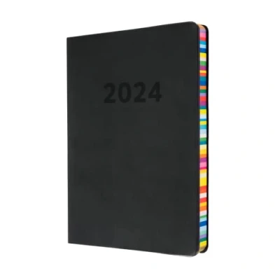 Afbeelding van Collins Edge Rainbow 2024 Agenda A5 weekplanner lifestyleplanner en organizer voor kantoor, werk, persoonlijk thuis, januari tot december dagboek wekelijks lichtblauw ED153.U57 24