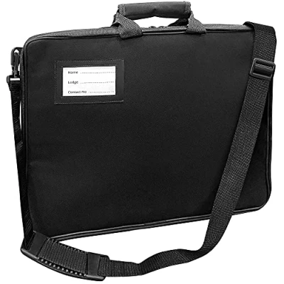 Afbeelding van THE MASONIC COLLECTION MM/WM Regalia Schort Houder Zwarte Schoudertas Veilige Schorten tegen Schade Vrijmetselaars Gift Accessoire voor Mannen