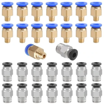 Afbeelding van QitinDasen 15 stuks 3D printers, PC4 M6 pneumatische connectoren en M10