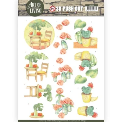 Afbeelding van 3D Pushout Jeanine`s Art of Living Orange