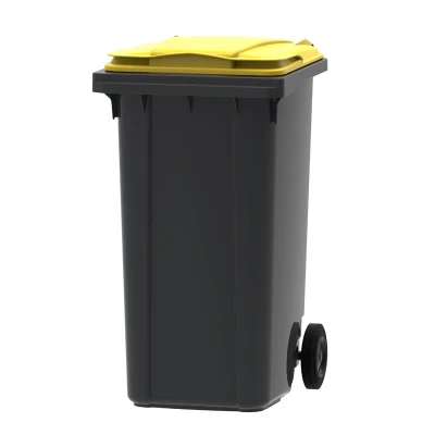 Afbeelding van Mini container 240 liter grijs/geel