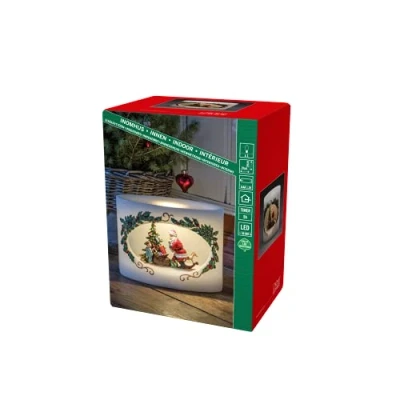 Afbeelding van Kaars led kerstverlichting binnen 1 lampje 14 x 19 cm warm wit