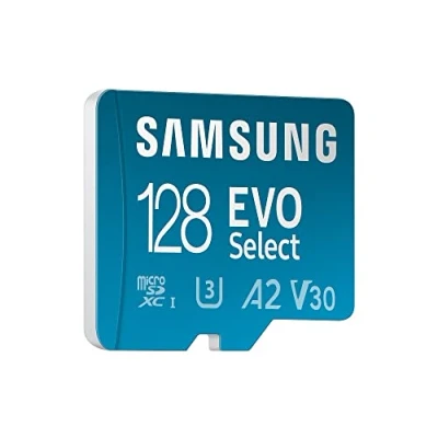 Afbeelding van Samsung EVO Select (2021) microSD geheugenkaart, 128GB micro SD XC UHS I U3 130MB/s Full HD &amp; 4K UHD Kaart Geheugenkaart met Adapter, MB ME128KA/EU