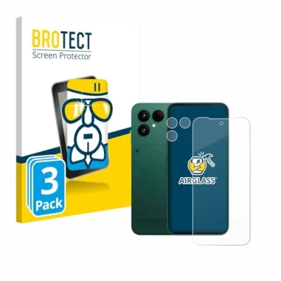 Afbeelding van BROTECT Screenprotector voor Fairphone 6 (Voor+Camera) Folie Beschermfolie Beschermglas transparant (3 Stuks)