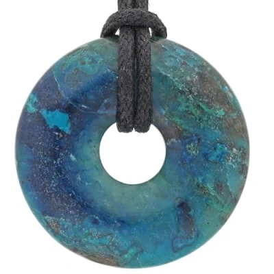 Afbeelding van Lebensquelle Plus Chrysokoll edelsteen donut Ø 30 mm hanger
