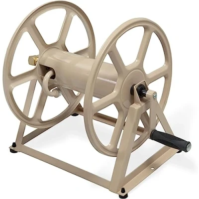 Afbeelding van Liberty Garden Products Stalen wand/vloer gemonteerde slanghaspel