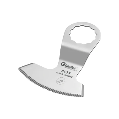 Afbeelding van Qblades SC73 multitool Segmentmes Sikkel gekarteld Kit en Lijm 60mm (SuperCut)