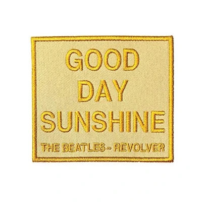 Afbeelding van The Beatles Patch Good Day Sunshine Revolver Geel embroidered Iron on 7x8cm Accessory Size