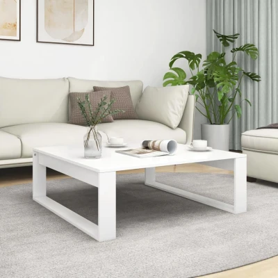 Afbeelding van Salontafel 100x100x35 cm bewerkt hout wit