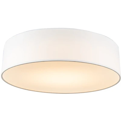 Afbeelding van QAZQA Plafondlamp wit 40 cm incl. LED Drum