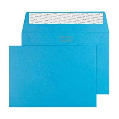 Afbeelding van Blake Creative Colour C6 114 x 162 mm 120 gsm Peel and Seal Portemonnee Enveloppen (15110) Caribisch Blauw Pack van 25