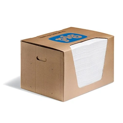 Afbeelding van New Pig MAT440 Oil Mat, 83,6 L absorptievermogen, 51 cm lang x 38 breedte, 100 pads/dispensers, wit (100 stuks)