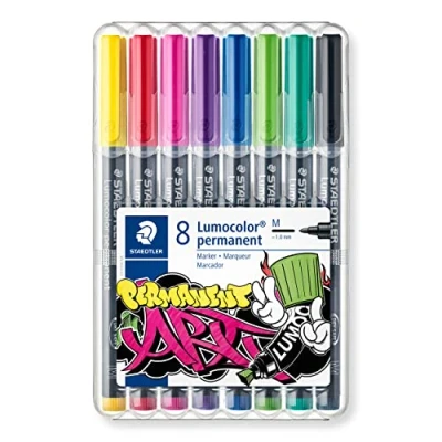 Afbeelding van STAEDTLER Lumocolor M permanent Box 8 st new colours