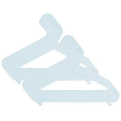 Afbeelding van Bieco kleerhanger kinderen 16 stuks ijsblauw lengte ca. 30 cm baby plastic organizer voor kledingkast kleding hangers