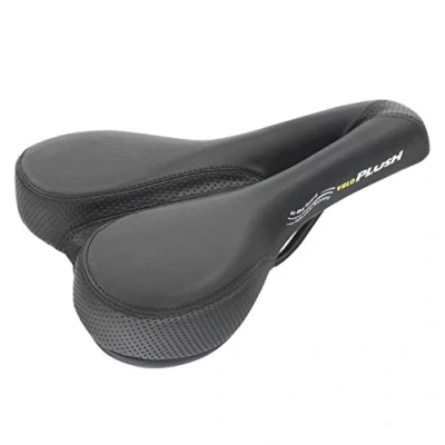 Afbeelding van Velo Basic Deep Channel Touringszadel, fietszadel, herenzadel voor mannen, O Zone Full Cut, ARC TECH schokabsorberende framevering, stabiele 2 componentenschaal, 262 x 165 mm, zwart
