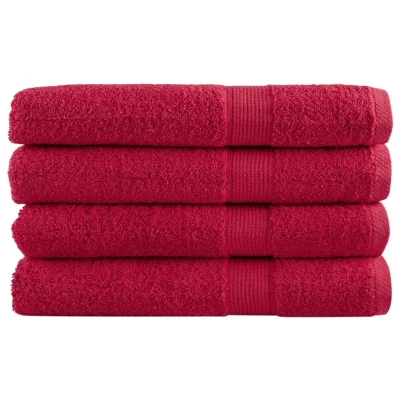 Afbeelding van vidaXL Handdoeken 4 st 600 g/m² 100x200 cm 100% katoen rood
