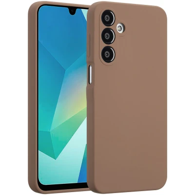 Afbeelding van Accezz Hoesje Geschikt voor Samsung Galaxy A16 (5G) Liquid Silicone Backcover Lichtbruin