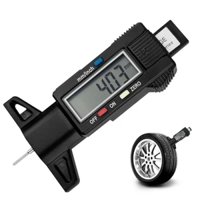 Afbeelding van Gvolatee profieldieptemeter voor banden, bandenprofieldieptemeter, met lcd display, digitale bandendieptemeter, auto dieptemeter auto, vrachtwagen, bestelwagen, motorfiets