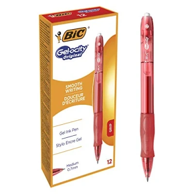 Afbeelding van 12x Gelschrijver Bic Gelocity rood medium
