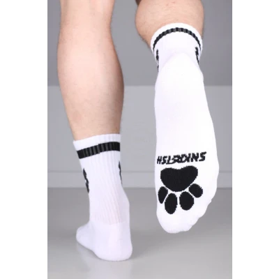 Afbeelding van SNKRFTSH PUPPY SOCKS BLACK Men Size: 43 46 / White