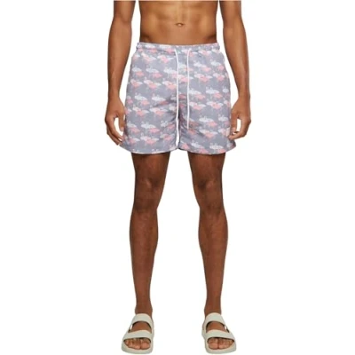 Afbeelding van Urban Classics B T Pattern Zwemshorts, Heren, Maat: 4XL, Pink
