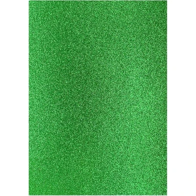 Afbeelding van Eazycraft Glitterpapier A4 Groen (5st)