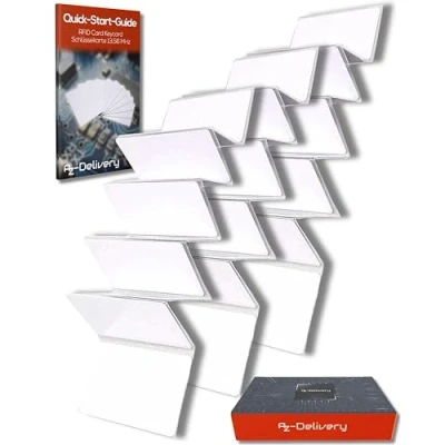 Afbeelding van AZDelivery 30 x RFID Keycard Card 13,56MHz Schlüsselkarte Karte MF S50 (13,56 MHz) kompatibel met Arduino inklusive E Book!