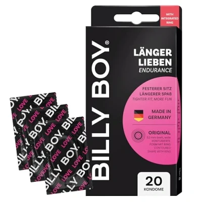 Afbeelding van BILLY BOY Condooms Langer Vrijen 20 stuks 52 mm voor een langere en intensere ervaring (1x20 stuks)