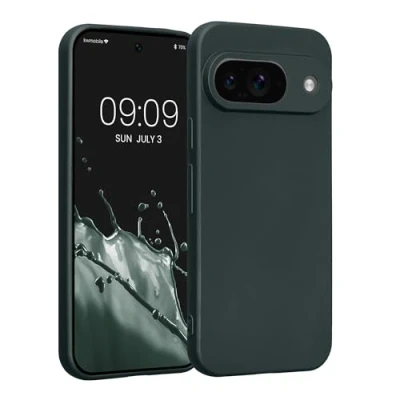 Afbeelding van kwmobile metallic telefoonhoesje van TPU geschikt voor Google Pixel 9 Flexible case smartphone In petrol