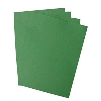Afbeelding van Schutbladen lederlook 250gr. A4 bos groen 100 stuks