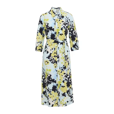 Afbeelding van comma MIT Knopfleiste UND ALL OVER Print Blousejurk, Dames, Maat: 36, Hellblau