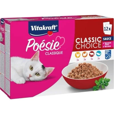 Afbeelding van Vitakraft Poésie Classic Choice Kattensnack Kip Rund 12x85 g