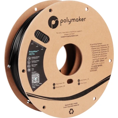 Afbeelding van Polymaker PB02001 PolyMAX Tough Filament PETG Hoge stijfheid, Hittebestendig, Slagvast 1.75 mm 750 g Zwart 1 stuk(s)
