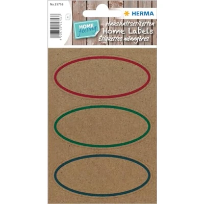 Afbeelding van HERMA 15753 Multifunctionele etiketten, 4 vellen, 76 x 35 mm, 3 stuks per vel, 12 stickers, zelfklevend, huishoudetiketten om te beschrijven, mat, blanco zelfklevende etiketten van silphiepapier,