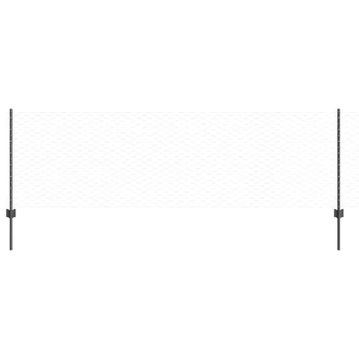 Afbeelding van vidaXL Afscheiding Posten 11 st U Channel Grijs 80 cm Staal, Hexagonale 0,8x100 m Staal