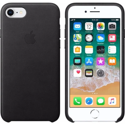 Afbeelding van Apple origineel leather case iPhone 7 / 8 SE 2020 2022 black MMY52ZM/A