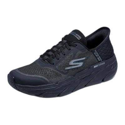 Afbeelding van Skechers Heren Max Cushioning Slip ins Athletic Workout Running Walking Schoenen met Memory Foam Sneakers, zwart, 39.5 EU Weit
