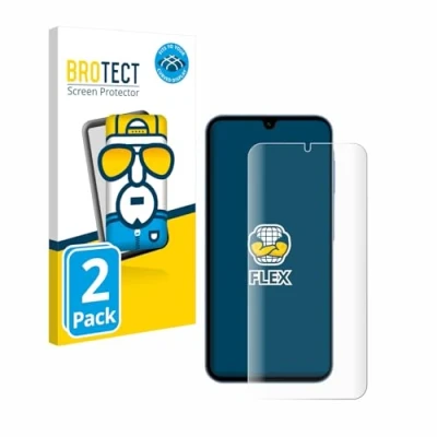 Afbeelding van BROTECT Screenprotector voor Samsung Galaxy A15 5G Folie Beschermfolie transparant volledig dekking (2 Stuks)